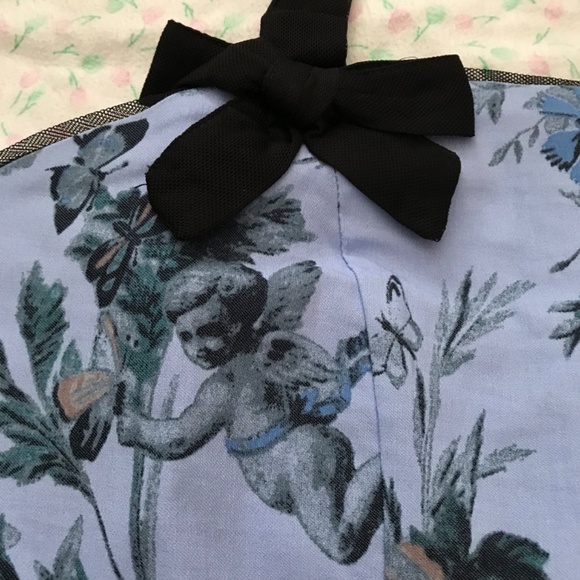 NWT Kimchi Blue Lyla Bow Detail Mini Dress Bow L Black Blue Urban Outfitters - Picture 6 of 15